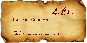 Lerner Csongor névjegykártya