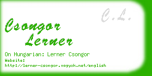 csongor lerner business card